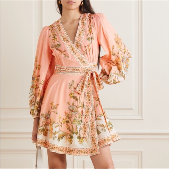 Zimmermann Chintz Wrap Mini Dress - Picture 3 of 6